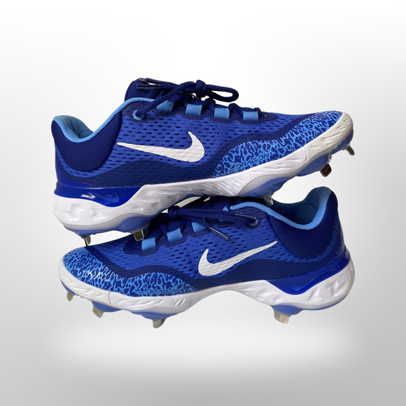 navy blue nike metal baseball cleats